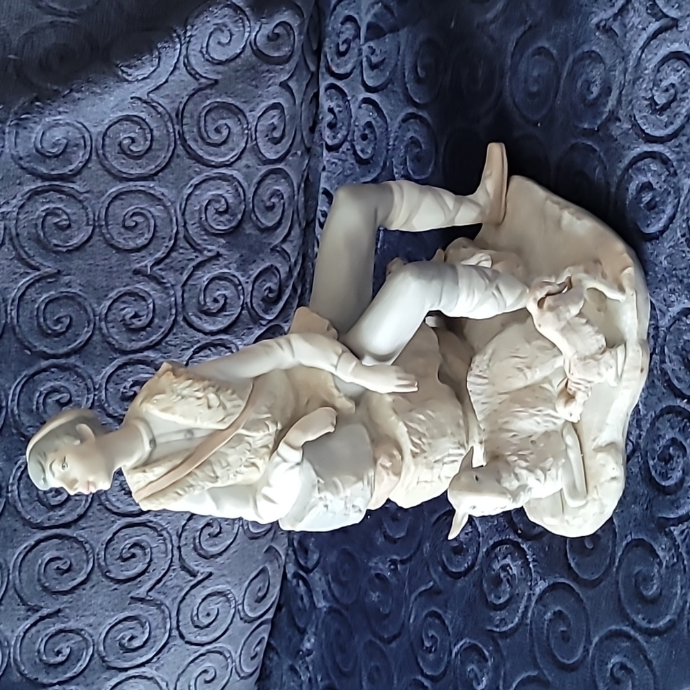 Lladro Shepherd with goat and dog